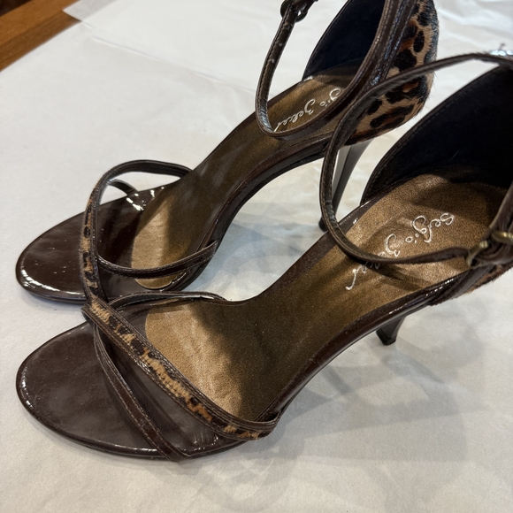 Sergio Zelcer Dark Brown Leopard Heels - Picture 1 of 2